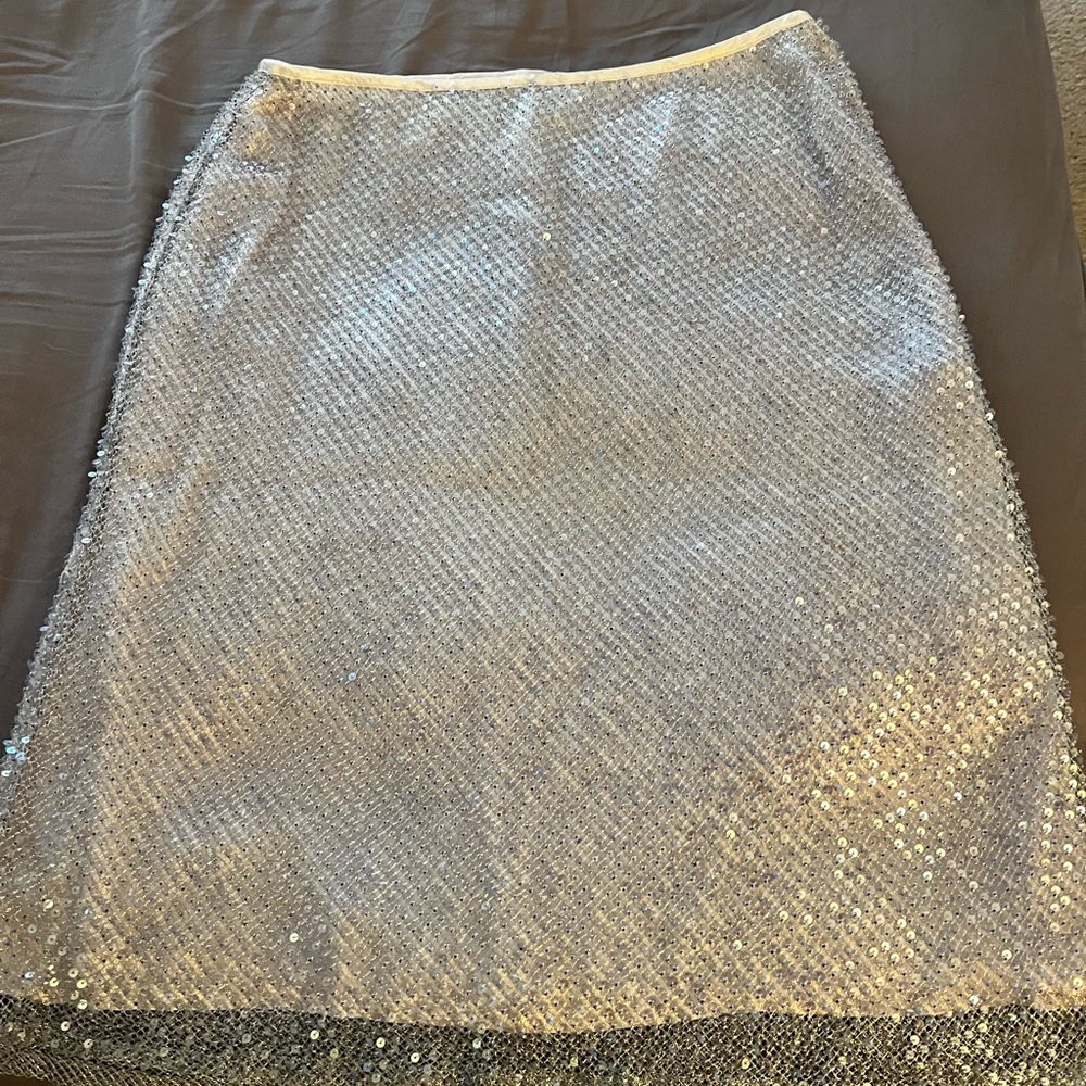 Vintage Moda Intl. Mesh and Beaded Skirt